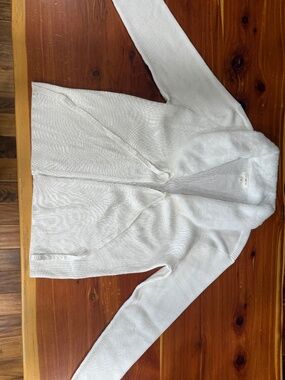 No Comment Plus Fur collar soft ribbed knit cardigan NWOT